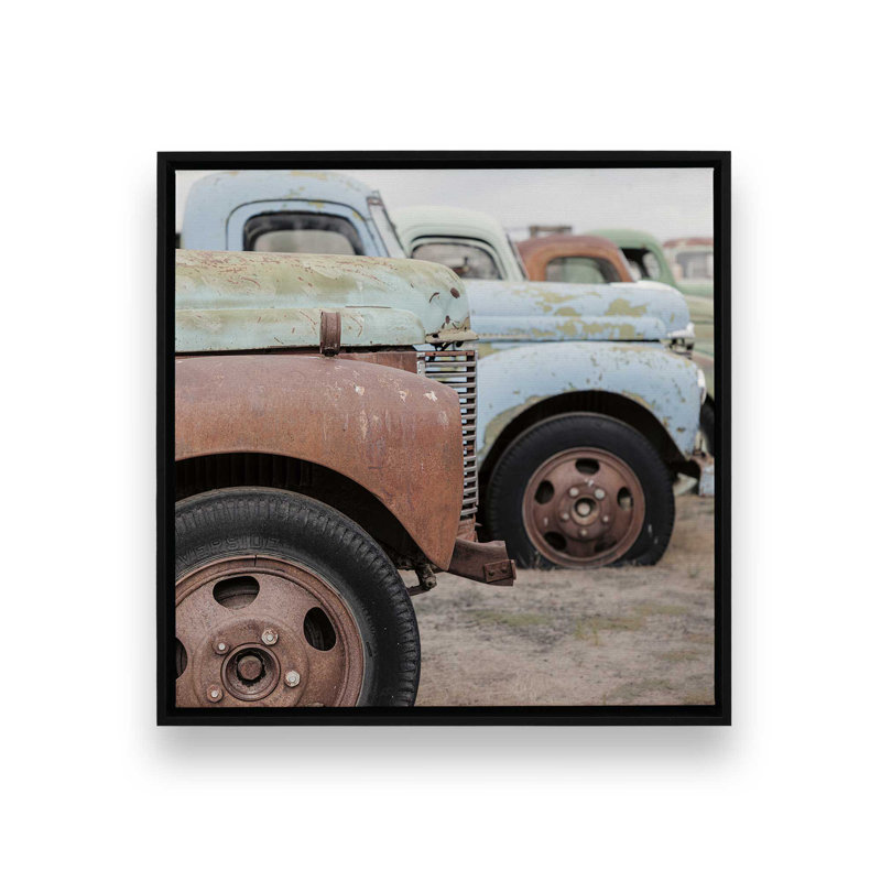 Weathered Wheels Print, 12" H x 12" W x 1.25" D, Wrapped Canvas, 1