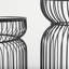 Ensemble de deux tables de bout cylindriques en verre trempé transparent et noir-1669361627
