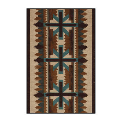 Washable Cross Path Southwestern Area Rug
