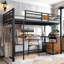 Twin XL Loft Bed with Desk Storage and Noise-Free Design-125527720