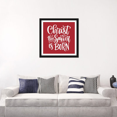 Christ le Sauveur est né - reproduction d'art murale - papier d'art encadré