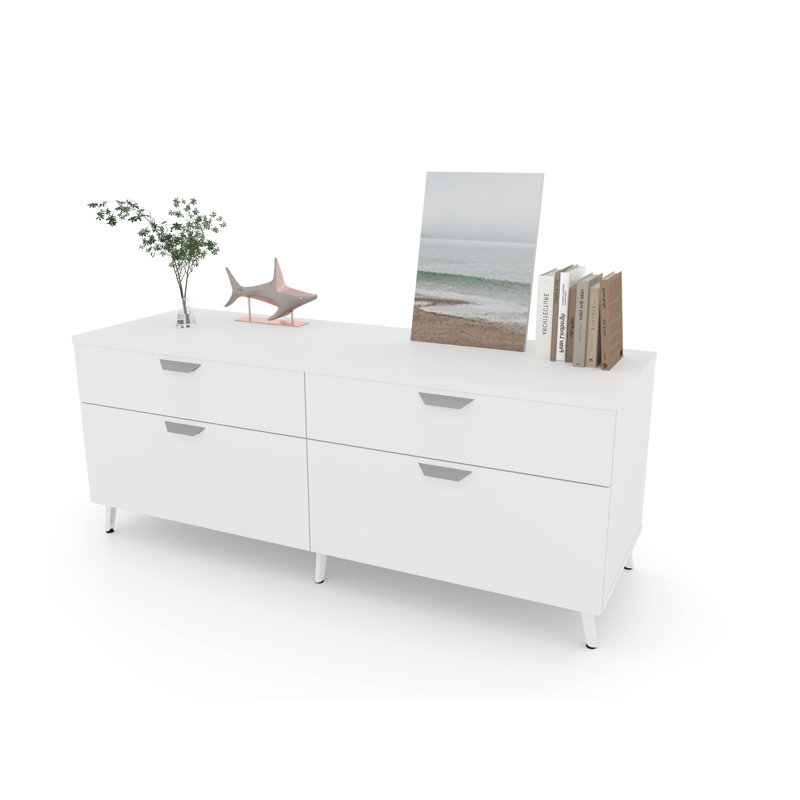 Crédence à deux sections Dash 24 po x 60 po, Terre d'ombre noire, Toundra
