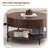 30.47'' Round Coffee Table With Drawers-882537525