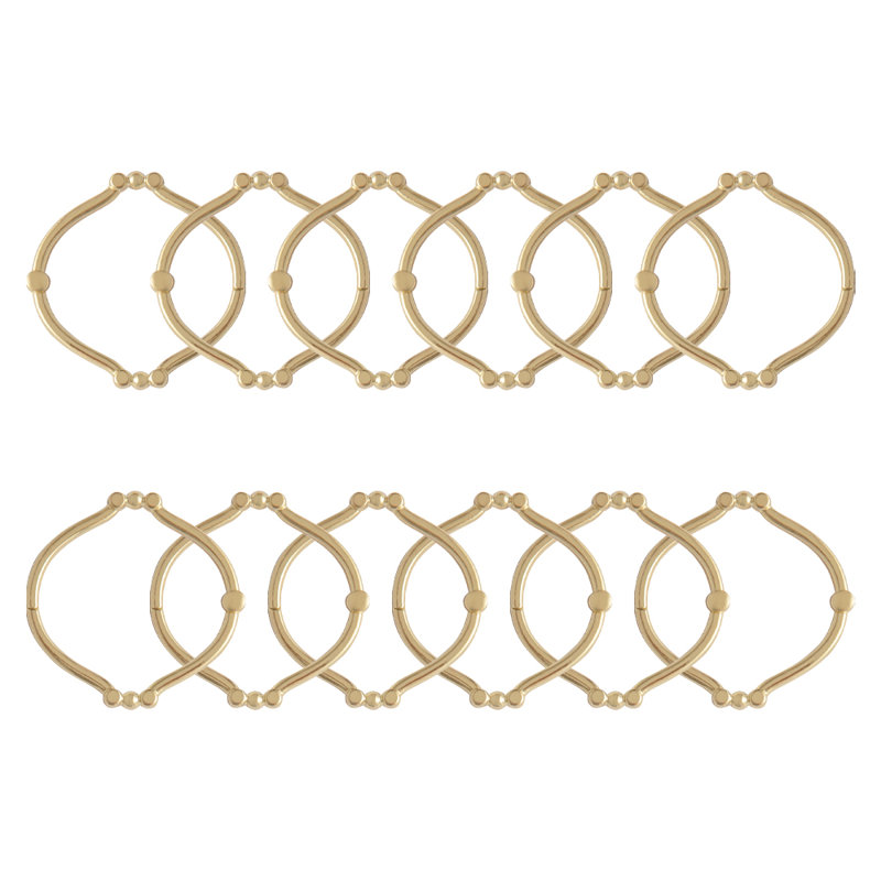 Zinc Shower Curtain Hook, Gold