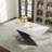 63''-94'' Expandable Dining Table for 4-8, White Sintered Stone Kitchen Table with Black Stainless Steel Base