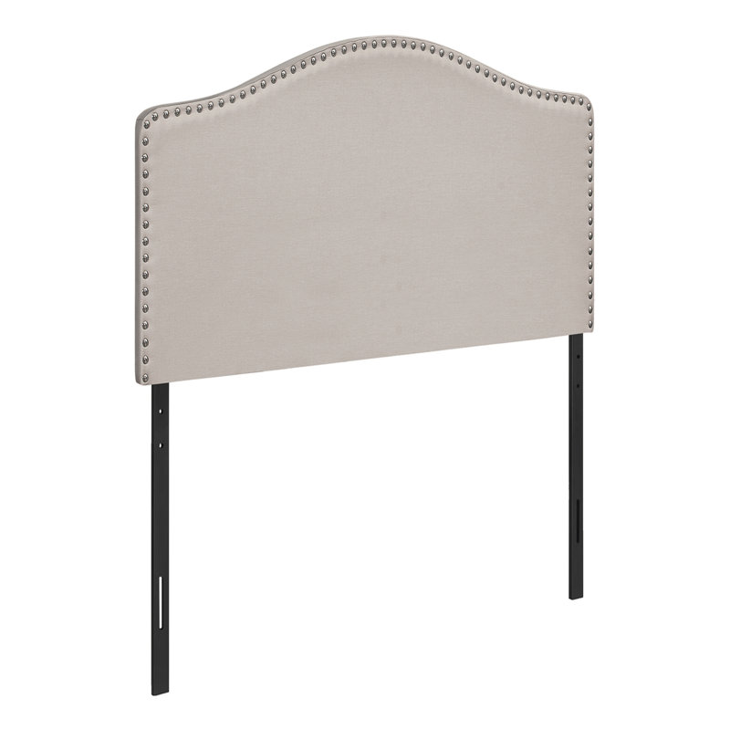 Upholstered Headboard With Nailhead Accents, Ideal For Bedroom Decor And Comfortable Rest