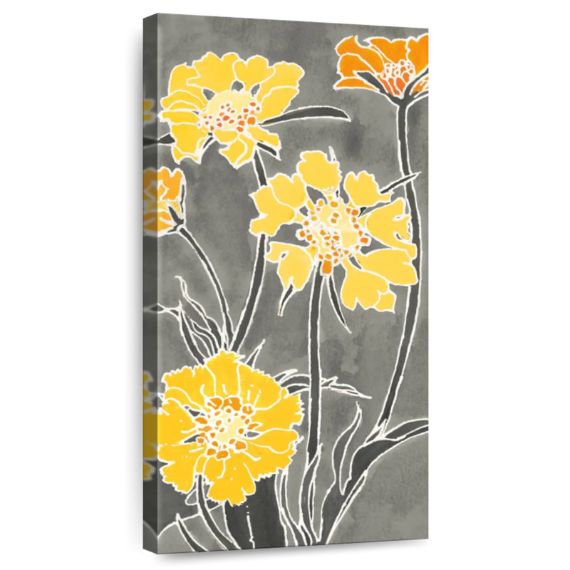 Cloisonné beauté II gris, H 30 po x l 15 po