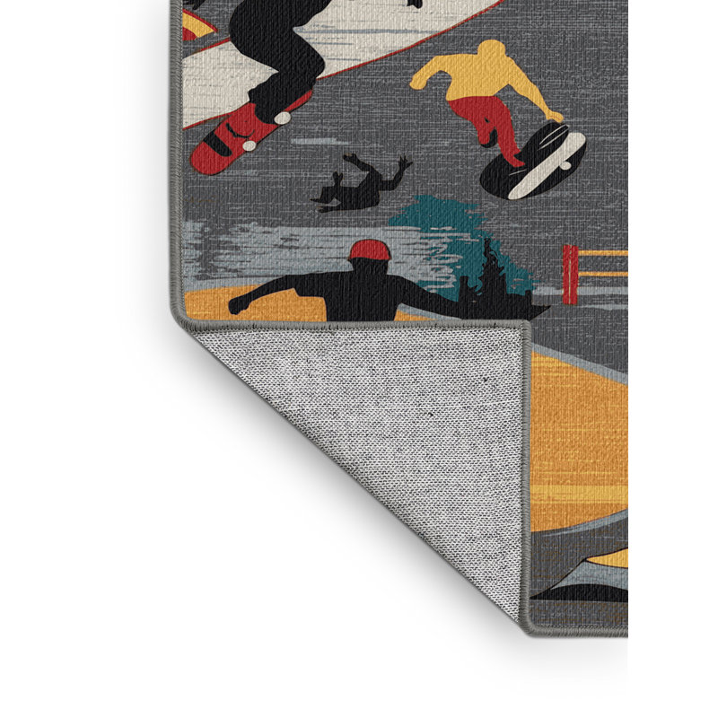  Tapis lavable pour skateboard, Carré 5 pi