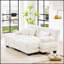 Luxueux canapé en chenille pour le salon avec plusieurs coussins et repose-pieds, améliorant le confort et le style-1506526450