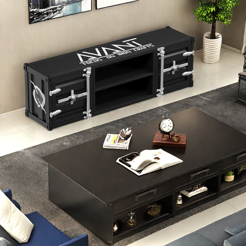 Crédence de rangement l 59,05 po Mulero, Noir