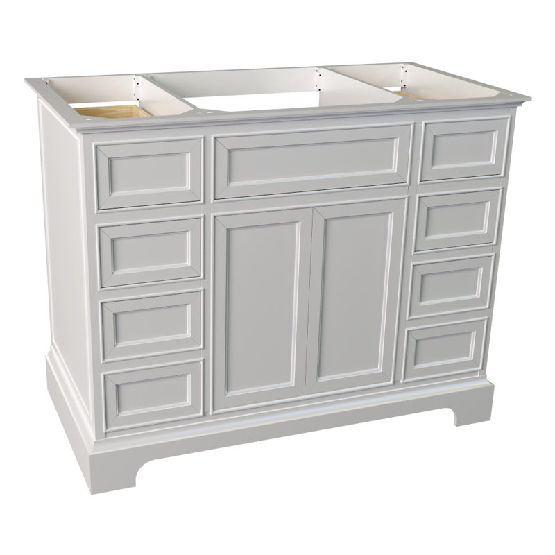 Shelby 42 " Single Double Bathroom Vanity Base, White