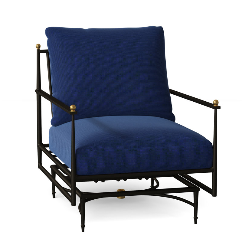 Méridienne en aluminium Roma, Lin marine, Welt, Standard Plus