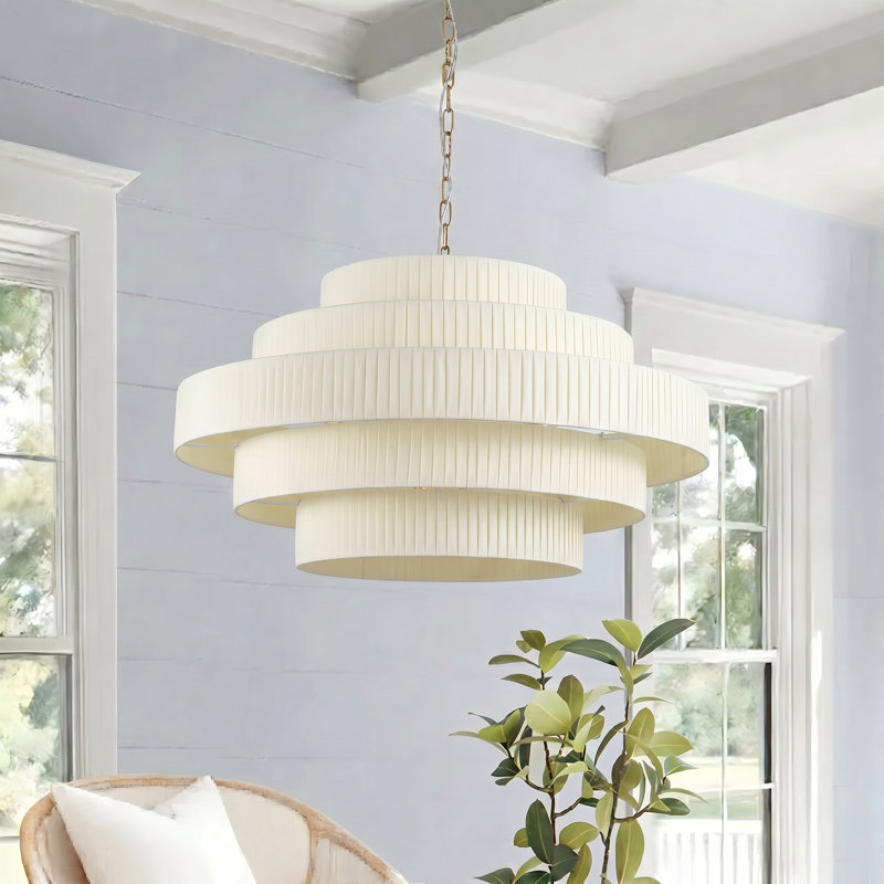 Lustre à 12 lumières tissées à la main à niveaux 31,5 "à intensité variable