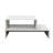 Coffee Table With Unique Architectural Shape,White-1693829174