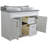 49'' Double Bathroom Vanity with Granite Top-301612985
