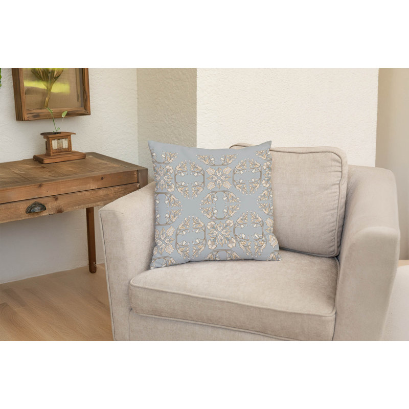 Coussin décoratif Rumi, Carré 20 po, Gris