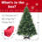 6ft Artificial Christmas Tree, 1152 Realistic Branch Tips, Easy Assembly Hinged Design, Includes Base