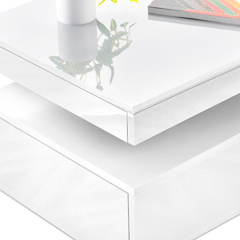 Coffee Table, White, White, White