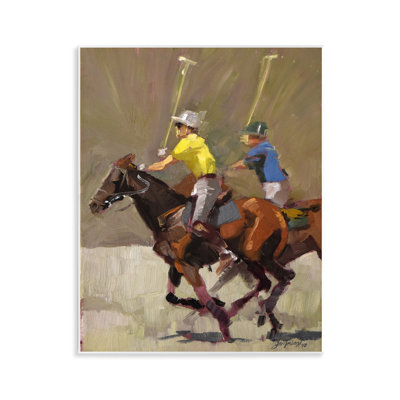 Polo Player Athletes Wall Plaque Art by Jeri Ireland