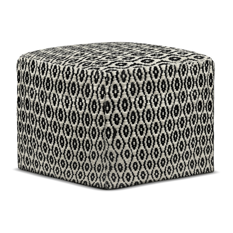 Kiana 18"W Woven Indoor/Outdoor Waterproof Square Pouf