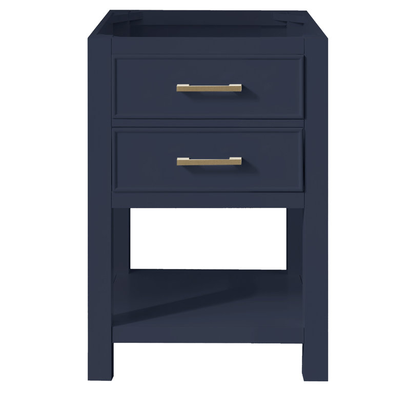 Brooks 24'' W Single Bathroom Vanity Base, Navy Blue