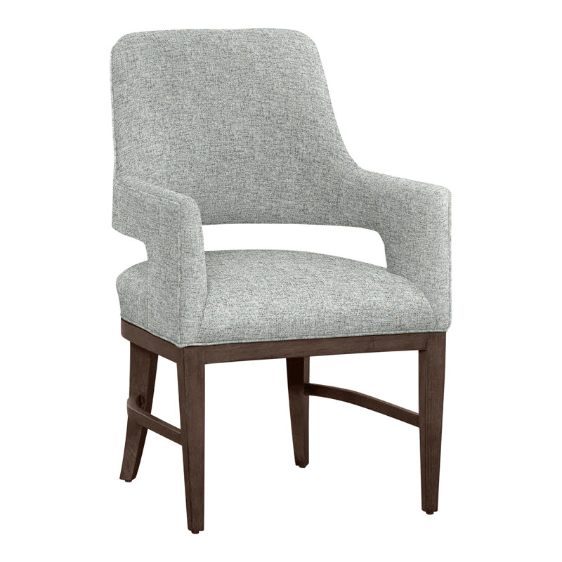 Chaise avec accoudoirs Josie, Noisette, Platine 3160