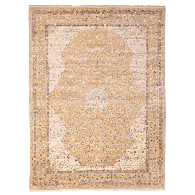 Tapis brun Mirzapur 9 pi 0 po x 11 pi 11 po