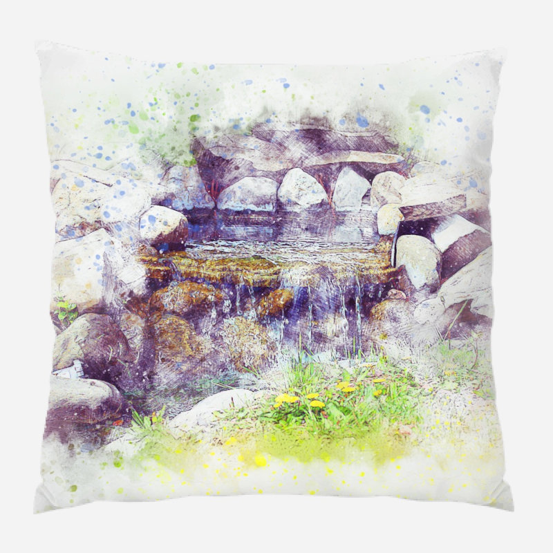 Housse et insert de coussin carré Des Desh, Microsuède, Intérieur