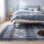 Tapis Fairfax moderne minimaliste à bordure géométrique, bleu marine, turquoise, gris, crème et rose, lavable à la machine, antidérapant, à poils courts, pour l'intérieur et l'extérieur, adapté aux animaux domestiques, idéal pour le salon, la chambre, la salle à manger, l'entrée, le couloir ou le bureau.-1402674620