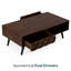 Table basse à 4 pieds en bois massif avec rangement Georgina-74812133
