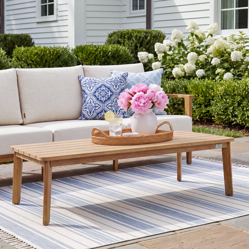 Table basse rectangulaire en aluminium Patio L 51,25 po x l 24,75 po