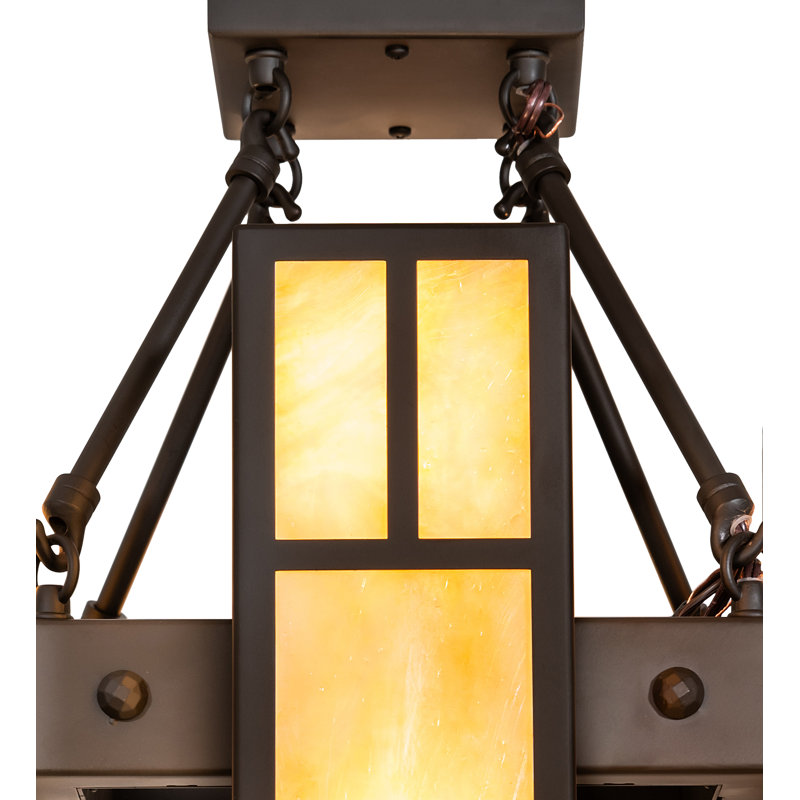 18" Square Hyde Park 4 Light Pendant