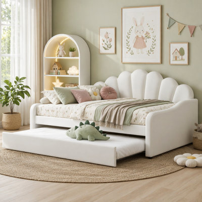 Upholstery Daybed Frame with Trundle