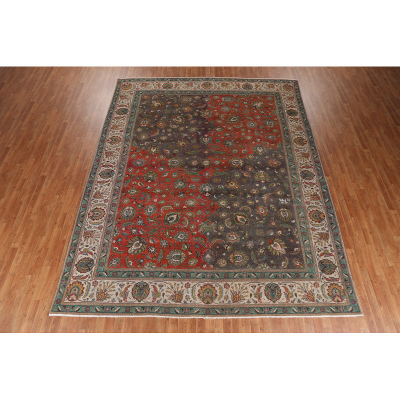 Tapis en laine patiné Tabriz Persian