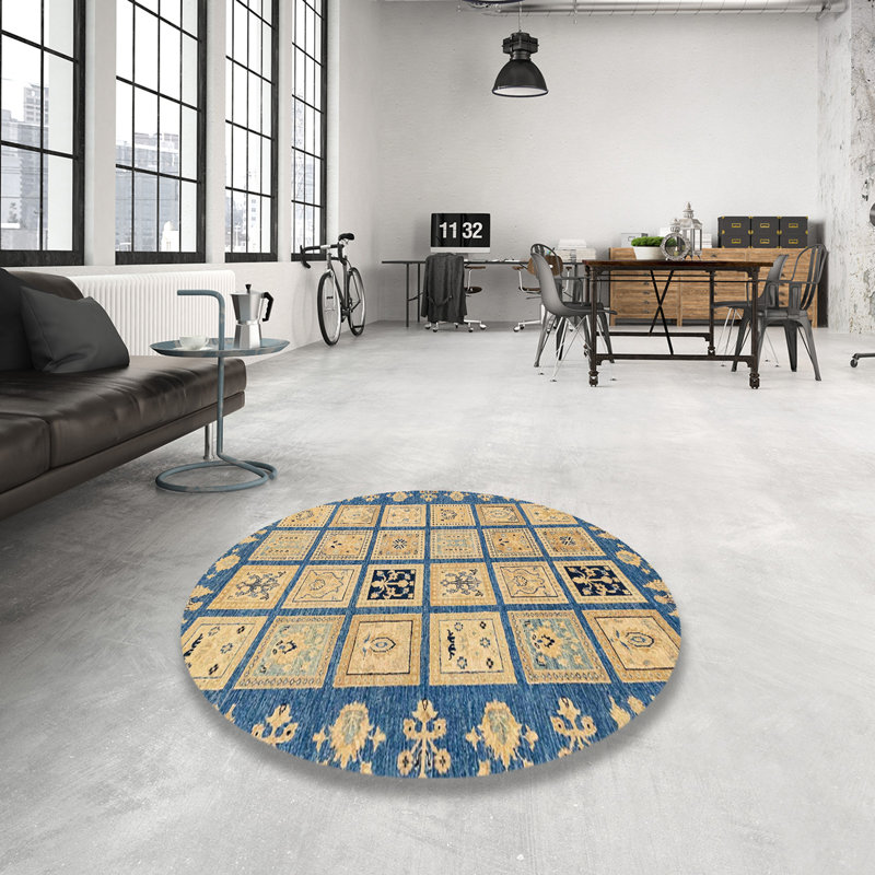 Abstract Indoor Rug, Round 6'