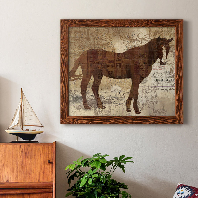 Cheval occidental I - cadre photo, impression sur toile, H 24 po x l 18 po x P 1,5 po, Érable
