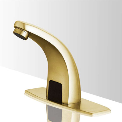 Brushed Gold Tone Commercial Automatic Sensor Faucet