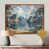 Toile avec cadre flottant brun
