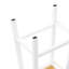 Îlot de cuisine blanc de 53 po avec 2 tabourets de bar, une centrale électrique, un côté ouvert, un abattant et un rangement multifonctionnel à 5 roulettes, une porte de rangement interne, 3 tiroirs-146654235-146654439
