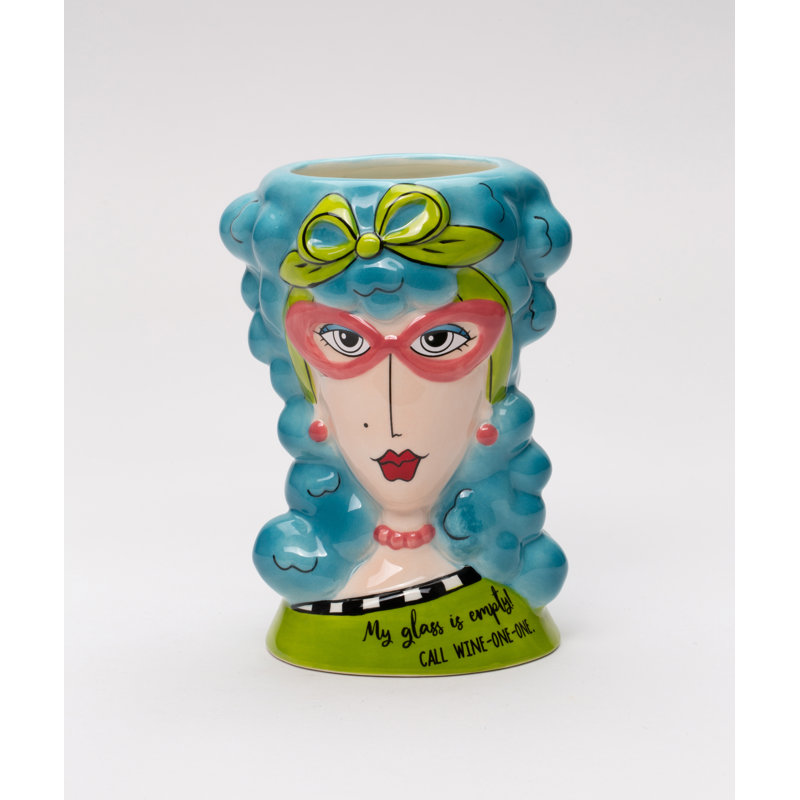 Dollymama's Makeup Brush Holder - Blue Hair Lady