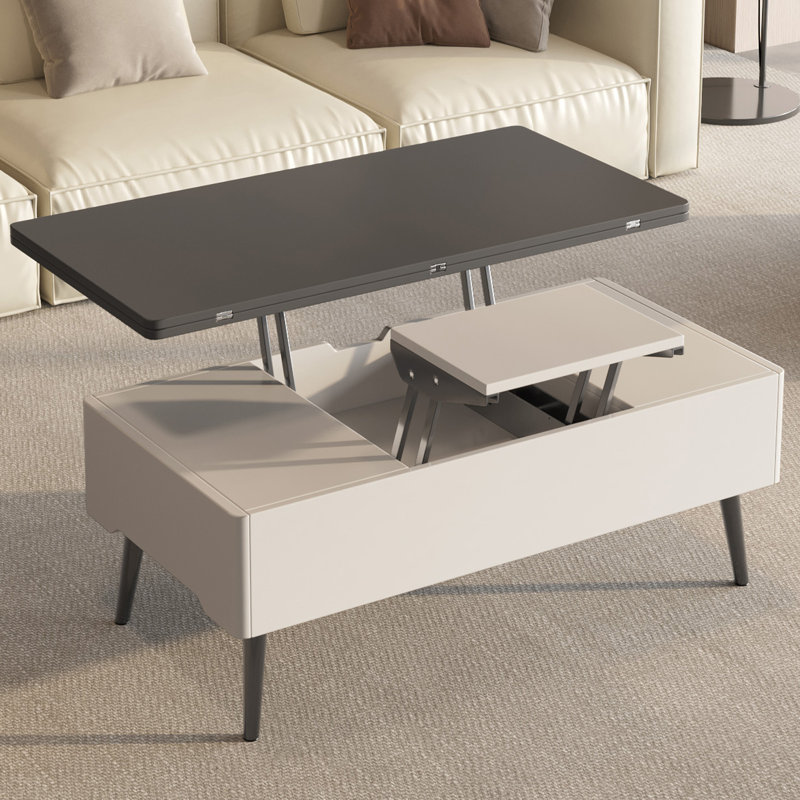 Lift Top Coffee Table With Storage Drawer,Modern 3 In 1 Center Table