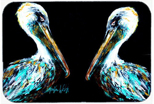 Caroline's Treasures Dressed Pelican Glass Cutting Board