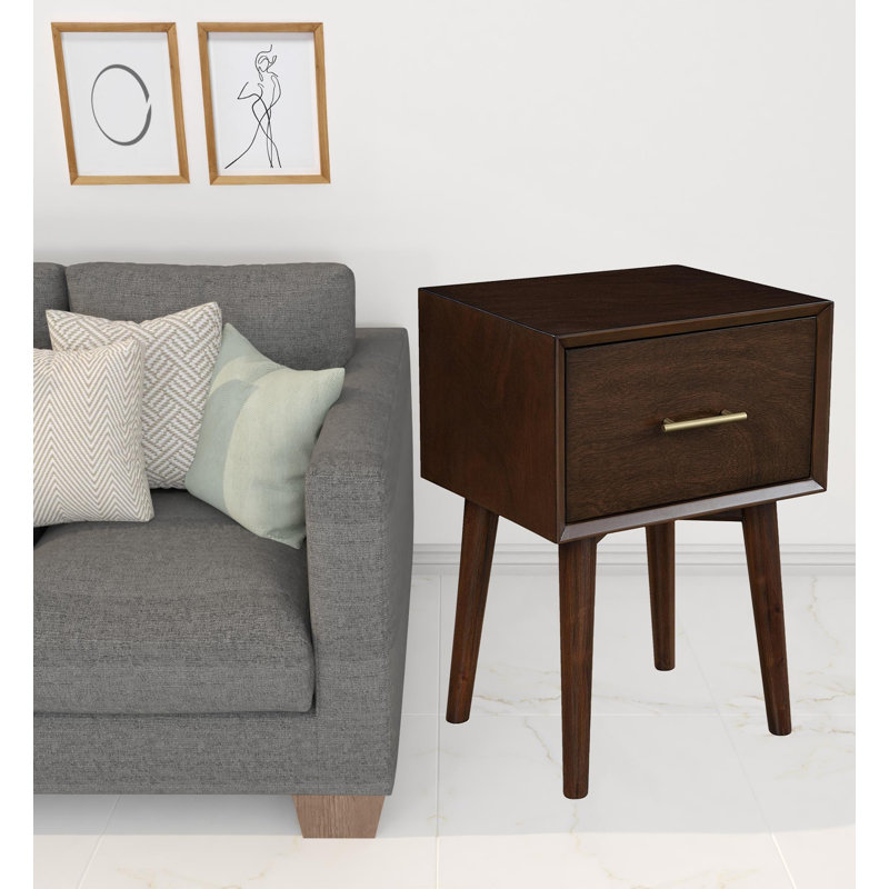 Abdurahman End Table with Storage, Brown
