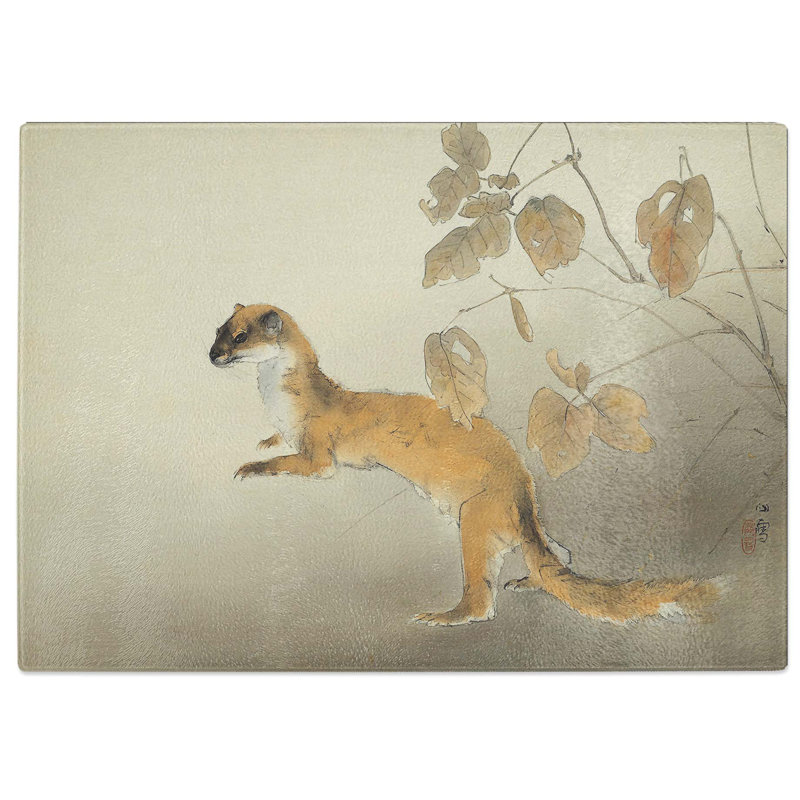 Tempered Glass Weasel by Kansetsu Hashimoto Chopping Board, 39 cm W x 28.5 cm L