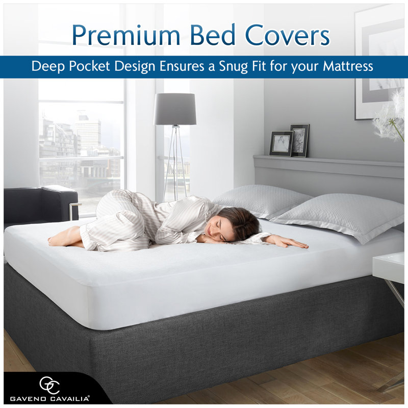 Waterproof Fitted Mattress Protector Case Pack, Super King, 11.8