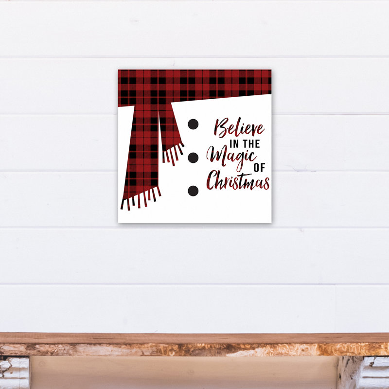 «Believe in the Magic of Christmas», reproduction d'art textuel sur toile
