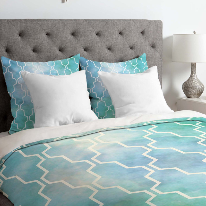 Gabi Polyester Geometric Shapes Duvet Cover, King Duvet Cover