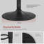 Swivel Upholstered Bar Stool with Iron Frame-1656341128-1656341143