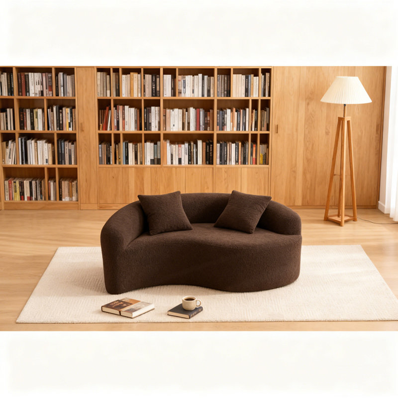 Canapé modulaire en chenille Boneless, Brun