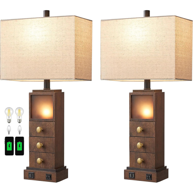 Lampe de table en bois Katsuya